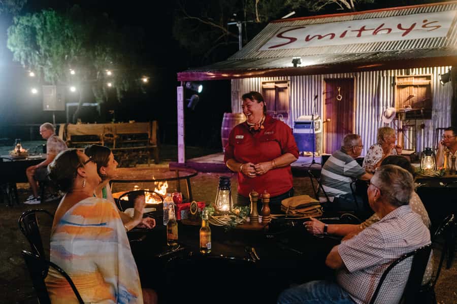 Longreach: Drover's Sunset Cruise & Outback Dinner & Show - Music, stories and the River Stage
