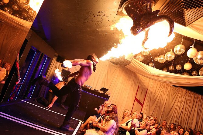 Magic Men Cabaret Show - Seating, stairs, and comfort