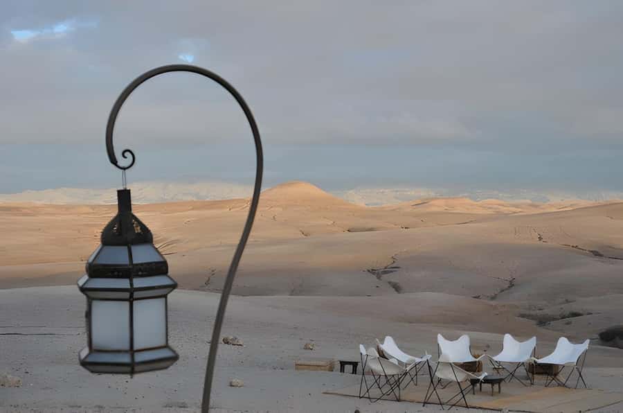 Magical Agafay : Camel Ride & Dinner show - The argan oil stop and a glass of Moroccan tea