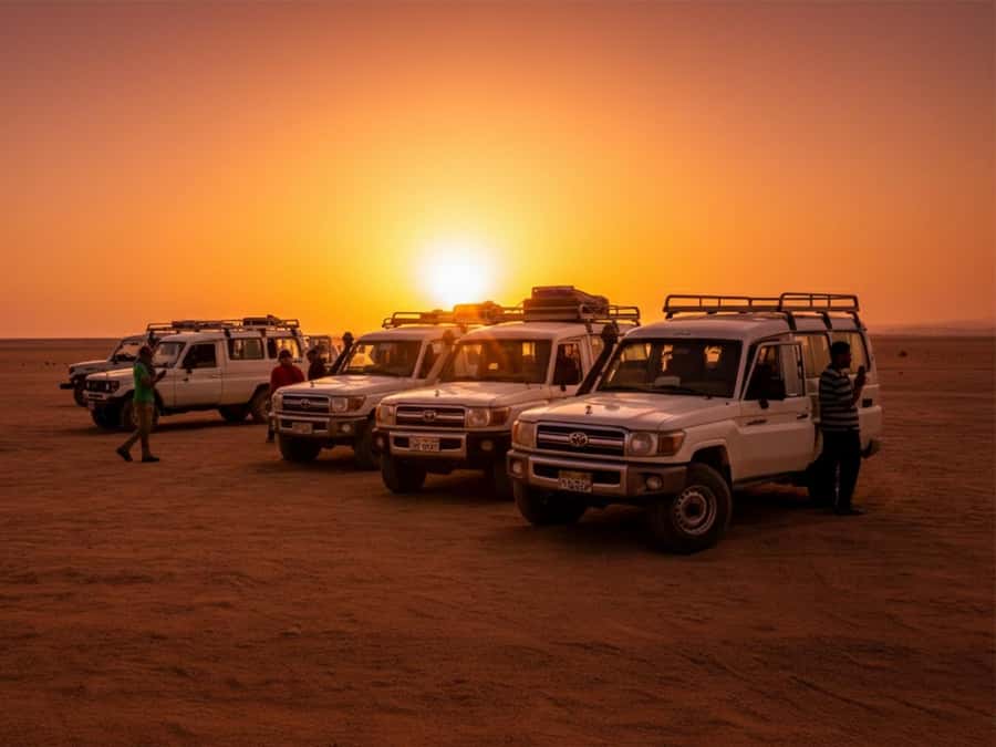 Makadi Bay: Mega Tour Jeep, ATV, Buggy, Camel, Dinner & Show - A camel ride at the Bedouin village