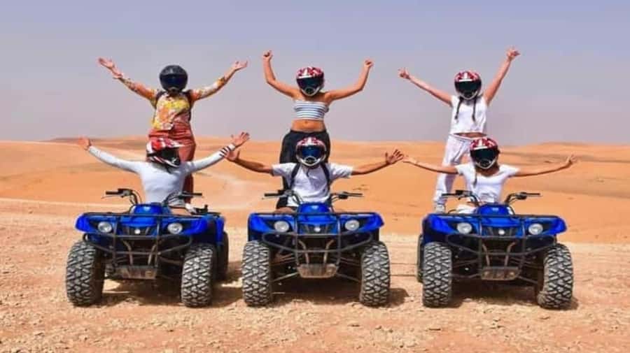 Marrakech: Agafay Desert Camel, Quad Bike & Dinner Show - Mint tea, sweets, and a camp beneath the stars