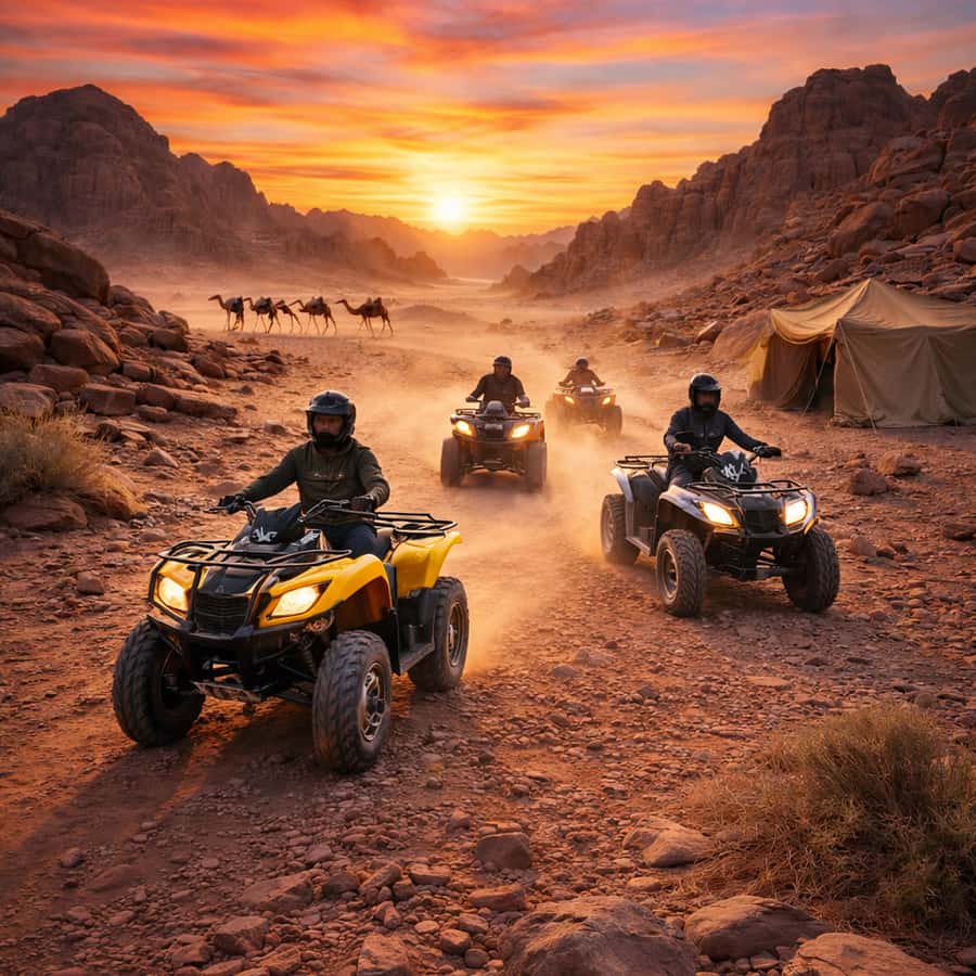 Marrakech: Agafay Desert Camel Ride & Quad with Dinner Show - Leaving Marrakech for the Agafay Desert