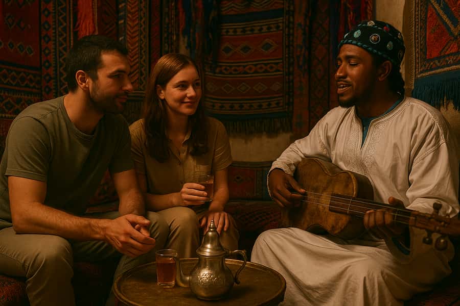 Marrakech: Agafay Desert Magic Sunset Dinner & Live Show - Sunset is the main visual event
