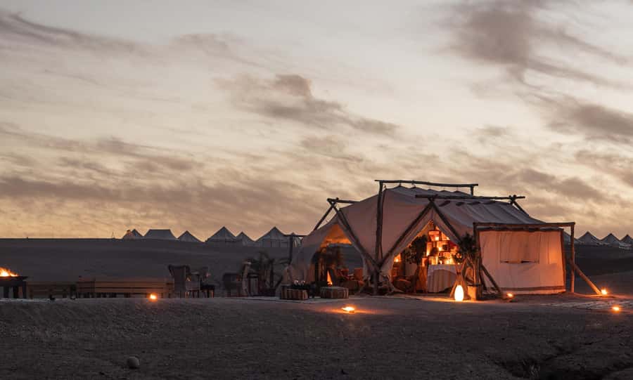 Marrakech: Agafay Desert Private Dinner w/ Music & Fire Show - Reaching Inara Camp from Marrakech