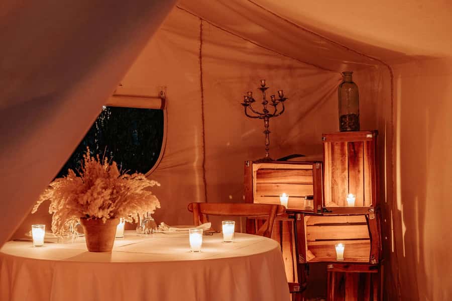 Marrakech: Agafay Desert Private Dinner w/ Music & Fire Show - Dinner beneath the Agafay stars