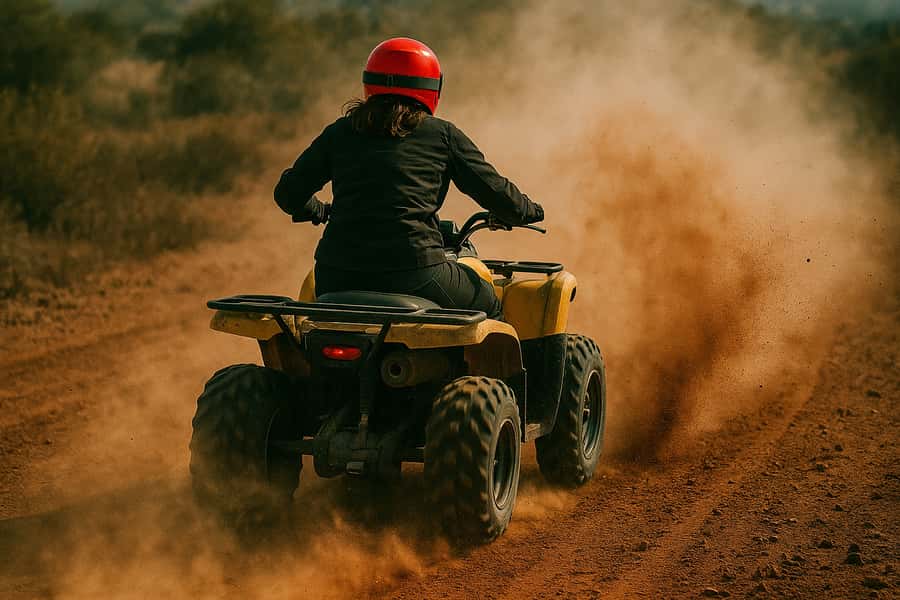 Marrakech: Agafay Desert Quad Bike with Camels & Dinner Show - Leaving Marrakech for the White Plateaus