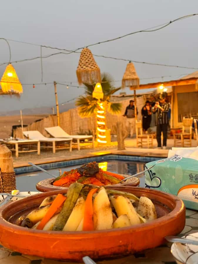 Marrakech: Agafay Desert Quad Biking, Camel Ride Fire Show - Riding a shared quad across the rocky trails