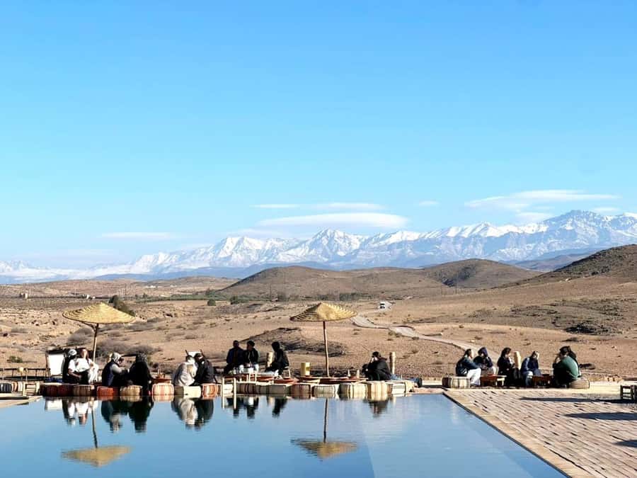 Marrakech: Agafay Desert Quad Biking & Dinner Show - The countryside stop and argan-oil visit
