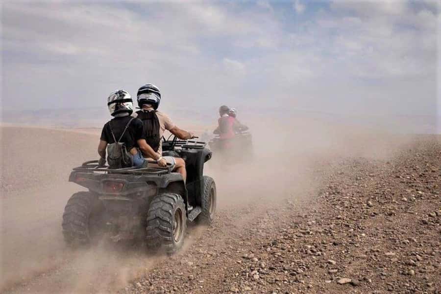 Marrakech: Agafay Desert Quad Biking with Dinner & Show - Getting comfortable on the quad bikes