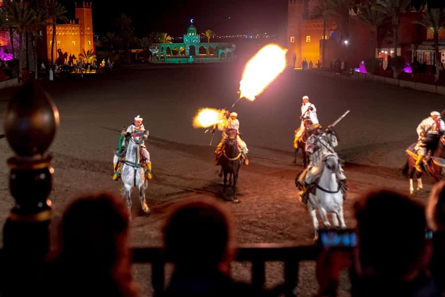 Marrakech: Chez Ali Fantasia Folklore Show & Moroccan Dinner - Dinner beneath a Berber-style tent
