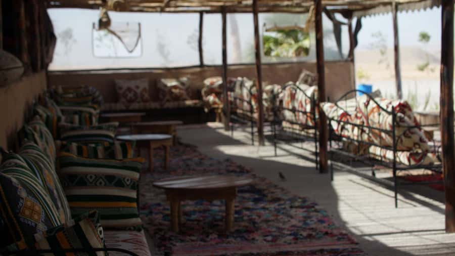 Marrakech Desert Sunset: Quad Biking, Dinner & Fire Show - Pool time at the desert camp