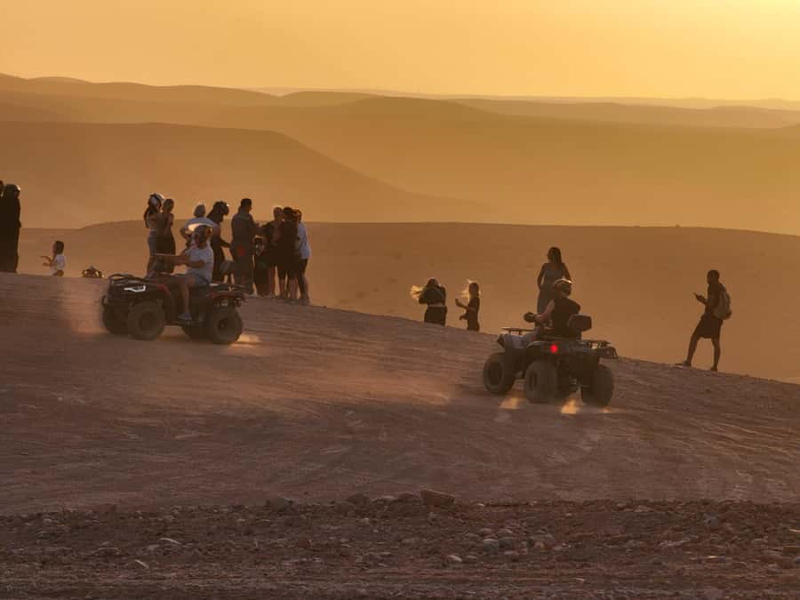 Marrakech Desert Sunset: Quad Biking, Dinner & Fire Show - Pickup from Marrakech and the ride to camp