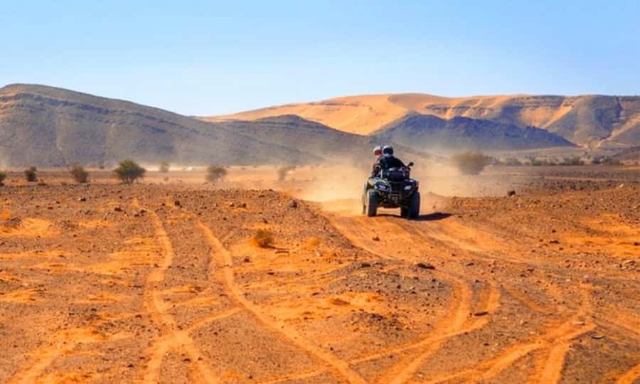 Marrakech: Dinner and Quad bike Desert Agafay Stars & show - Quad biking on Agafay’s rocky ground