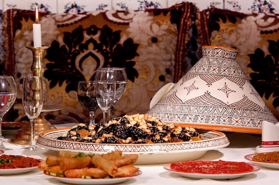 Marrakech: Dinner Show at Dar Essalam Restaurant - What happens during the three-hour evening