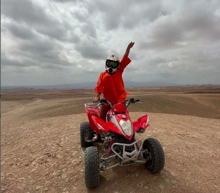 Marrakech: Quad Bike & Camel with dinner show & sunset - Sunset over the Atlas Mountains