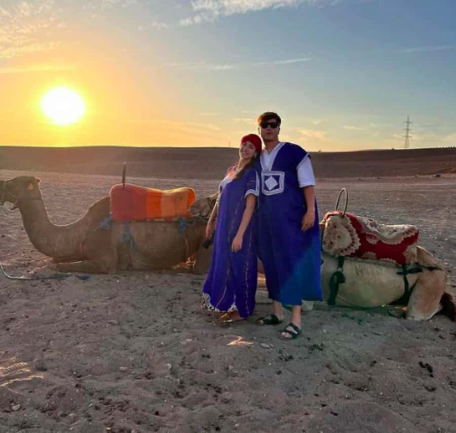 Marrakech: Quad Bike & Camel with dinner show & sunset - Moroccan dinner in a Berber-style camp