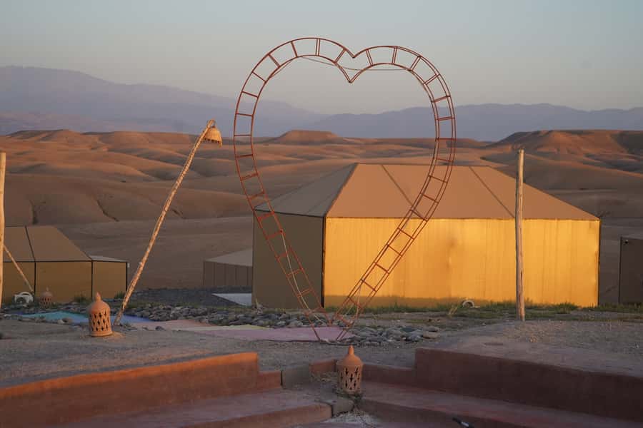 Marrakesh: Agafay Desert 3-Course Dinner Show & Pool Access - A three-course Moroccan dinner under a tent