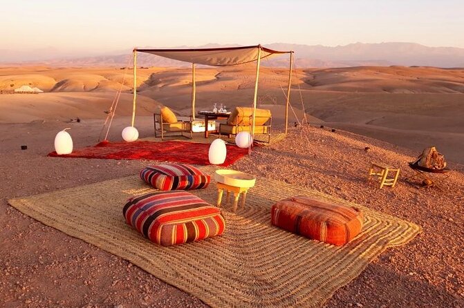 Marrakesh: Sunset Dinner in Agafay Desert with Show & Transfers - From Marrakesh to the Agafay stone desert