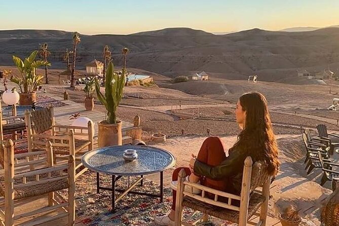 Marrakesh: Sunset Dinner in Agafay Desert with Show & Transfers - What Agafay looks like at sunset