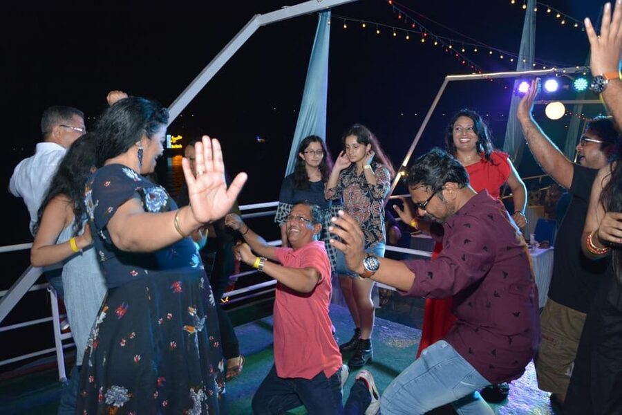 Panaji: Sunset Boat Party with Bollywood DJ and Dance Shows - Panaji views from the water