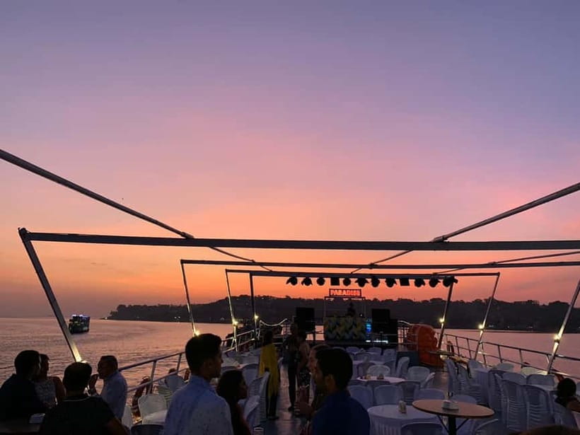 Panaji: Sunset Boat Party with Bollywood DJ and Dance Shows - Leaving Santa Monica for the Mandovi River