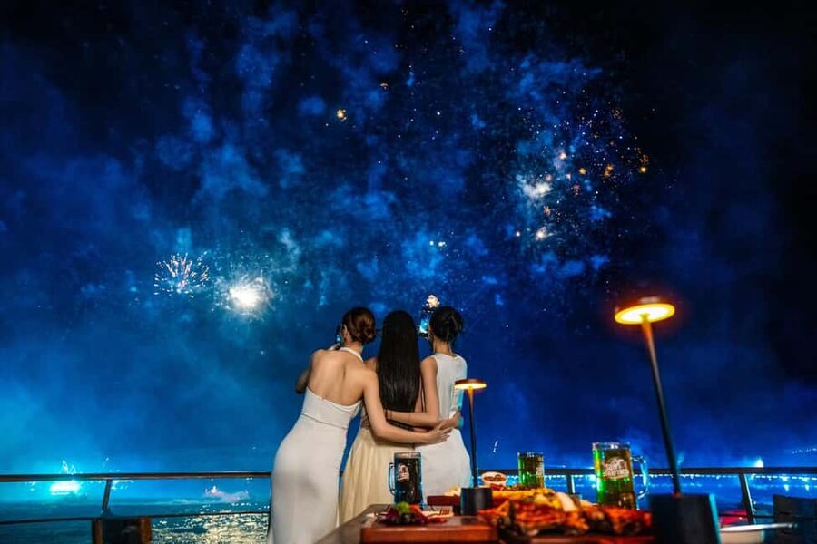 PhuQuoc Romantic Dinner with Symphony & Kiss of the Sea Show - Symphony of the Sea at about 7:45 p.m.