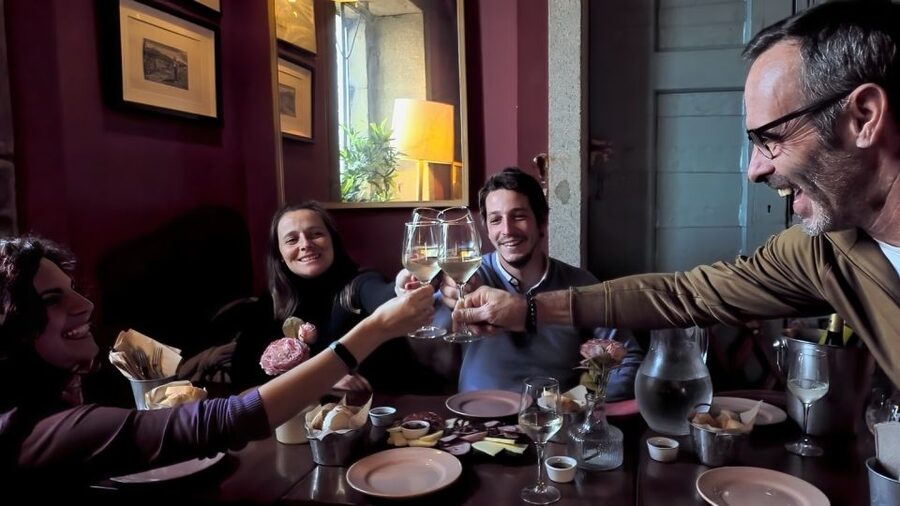 Porto: Wine Tour & One Hour Fado Show | All Included - Wine, cheese, and sausage at the local bar