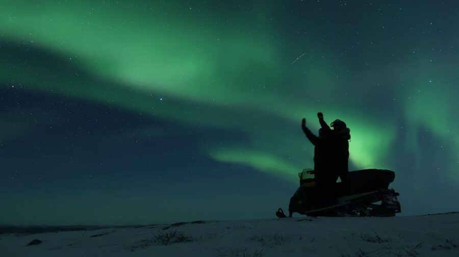 Premium Aurora Snowmobile Ride With Panoramic Views - Sharing one snowmobile between two people