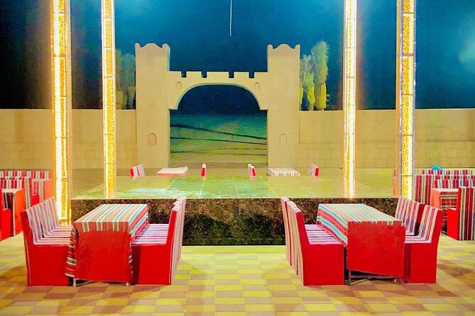 Private Premium Dubai Desert Safari with Camel Ride and Live Show - Belly Dancing, Tanura, and Fire Performances