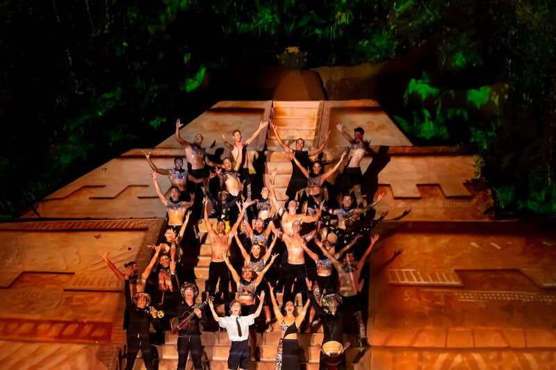Puerto Vallarta Rhythms of the night, Show & Buffet dinner - A Jungle Theater Built Around the Five Suns