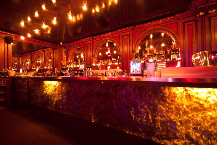 Secret Square Paris : Parisian Strip-Tease Cabaret Ticket - Red velvet seating and the cocktail bar
