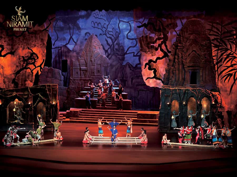 Siam Niramit Phuket Show Ticket with Dinner & Transfers - Pre-show entertainment at Naga Courtyard