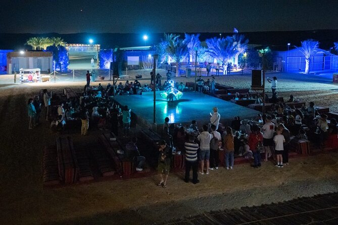 Standard Desert Safari, camel ride, BBQ Dinner, Belly Dance Show, Pick & Drop - A camp built around food, henna, and stage shows