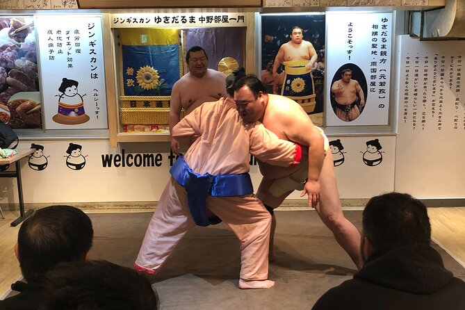 the SUMO show - Watching the Sparring Demonstration