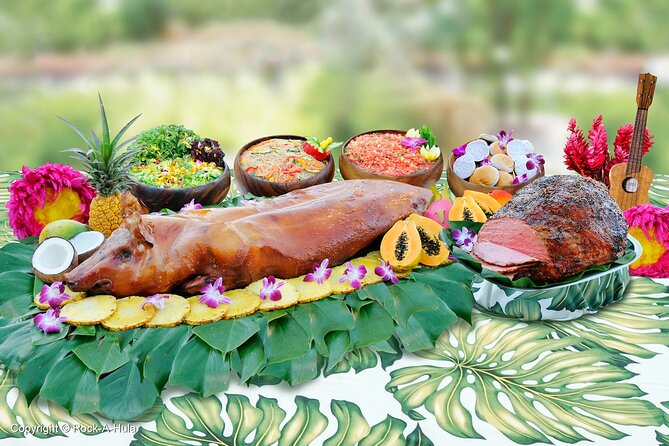 Waikiki Luau Buffet with Optional Rock-A-Hula Show Ticket - The Rock-A-Hula show: hula, fire, Elvis, and Michael Jackson