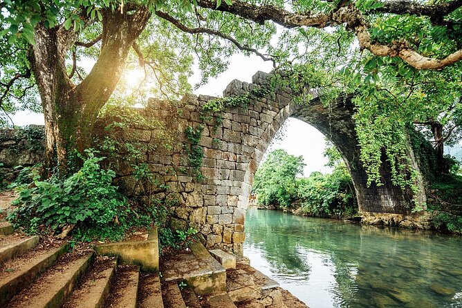 Xianggong Hill Cormorant fishing show Fuli ancient bridge DayTour - Fuli Bridge and the quieter Yulong River side